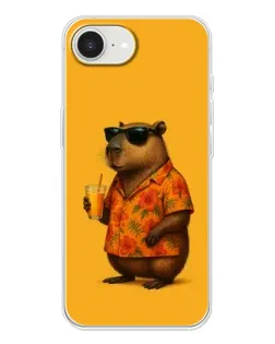 Чехол для iPhone 16e с картинкой «Капибара на отдыхе»