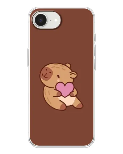 Чехол для iPhone 16e с картинкой «Капибара с сердцем» Чехол для iPhone 16e с картинкой «Капибара с сердцем»