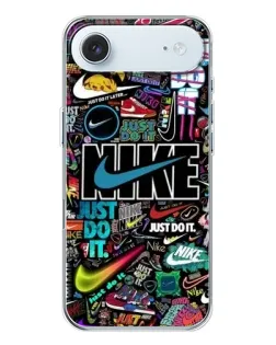 Чехол для iPhone 17 Air с картинкой «Яркий коллаж Nike»