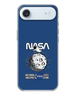Чехол для iPhone 17 Air с картинкой «NASA — лунная миссия»
