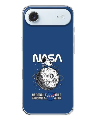 Чехол для iPhone 17 Air с картинкой «NASA — лунная миссия»