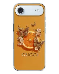Чохол для iPhone 17 Air з картинкою «Gucci — золоті метелики»