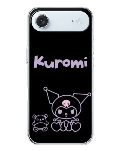 Чехол для iPhone 17 Air с картинкой «Kuromi — черный минимализм»