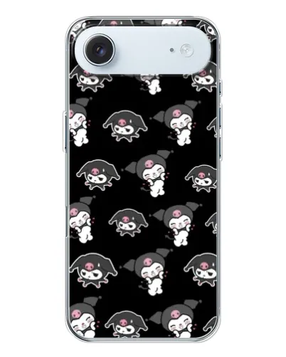 Чехол для iPhone 17 Air с картинкой «Черный паттерн Kuromi»