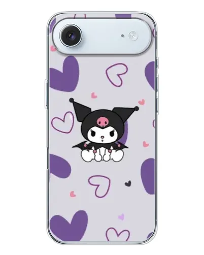 Чехол для iPhone 17 Air с картинкой «Kuromi и лавандовые сердца»
