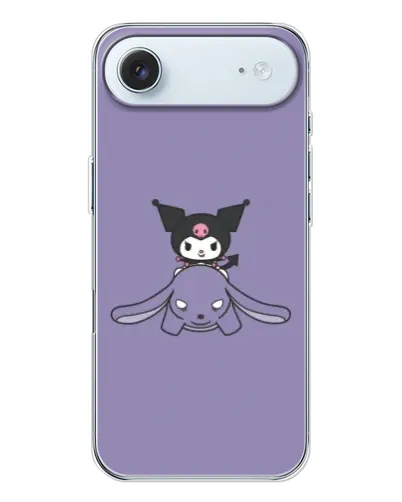 Чехол для iPhone 17 Air с картинкой «Kuromi на лиловом фоне»