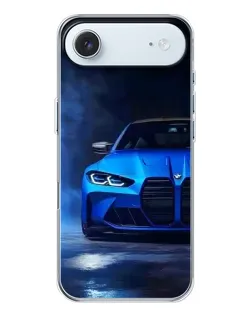 Чехол для iPhone 17 Air с картинкой «Голубая BMW M4»