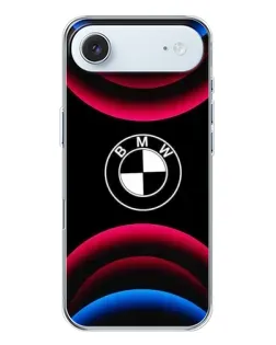 Чехол для iPhone 17 Air с картинкой «Логотип BMW и неоновые дуги»