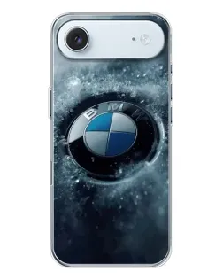 Чехол для iPhone 17 Air с картинкой «Логотип BMW — лед»