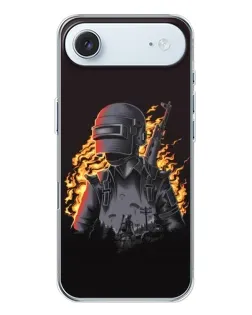 Чехол для iPhone 17 Air с картинкой «PUBG — огненный силуэт»