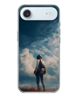 Чехол для iPhone 17 Air с картинкой «Герой PUBG на скале»