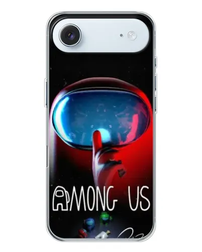Чехол для iPhone 17 Air с картинкой «Красный импостер — макро»