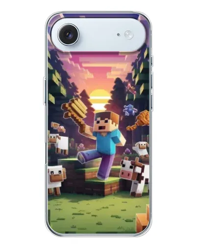 Чехол для iPhone 17 Air с картинкой «Стив на ферме»
