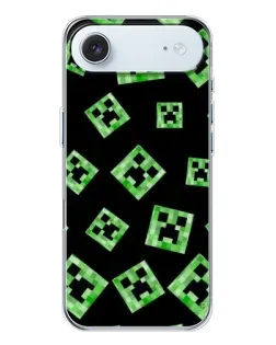 Чехол для iPhone 17 Air с картинкой «Паттерн с криперами»