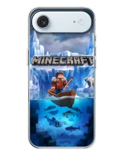 Чехол для iPhone 17 Air с картинкой «Minecraft ледяной мир»