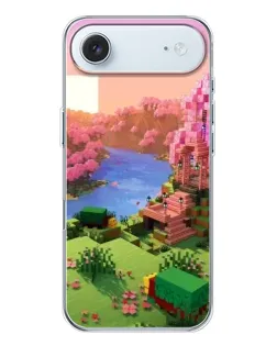 Чехол для iPhone 17 Air с картинкой «Розовое дерево Minecraft»