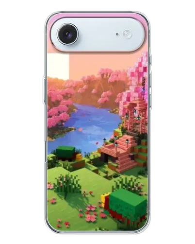 Чехол для iPhone 17 Air с картинкой «Розовое дерево Minecraft»