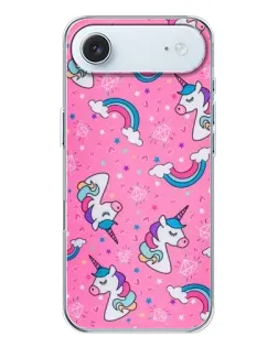 Чехол для iPhone 17 Air с картинкой «Unicorn паттерн розовый»