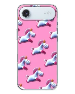 Чехол для iPhone 17 Air с картинкой «Единороги на розовом»