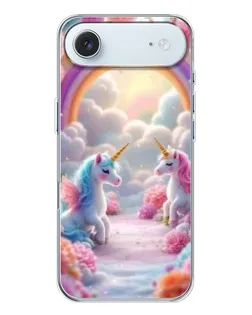 Чехол для iPhone 17 Air с картинкой «Радуга и единороги»