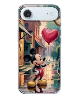 Чехол для iPhone 17 Air с картинкой «Микки и шарик-сердце»