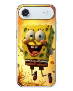 Чехол для iPhone 17 Air с картинкой «Губка Боб прыгает»