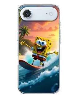 Чехол для iPhone 17 Air с картинкой «Губка Боб серфингист»
