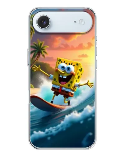 Чехол для iPhone 17 Air с картинкой «Губка Боб серфингист»