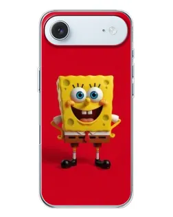 Чехол для iPhone 17 Air с картинкой «Спанч Боб на красном»