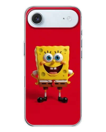 Чехол для iPhone 17 Air с картинкой «Спанч Боб на красном»