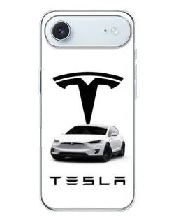 Чехол для iPhone 17 Air с картинкой «Tesla White Style»
