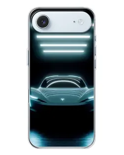 Чехол для iPhone 17 Air с картинкой «Tesla в неоне»
