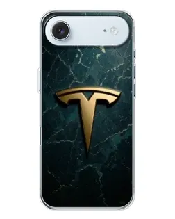 Чехол для iPhone 17 Air с картинкой «Мраморная Tesla Gold»