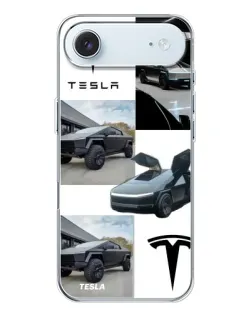 Чехол для iPhone 17 Air с картинкой «Коллаж Cybertruck Tesla»