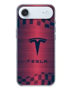Чехол для iPhone 17 Air с картинкой «Тесла красный карбон»