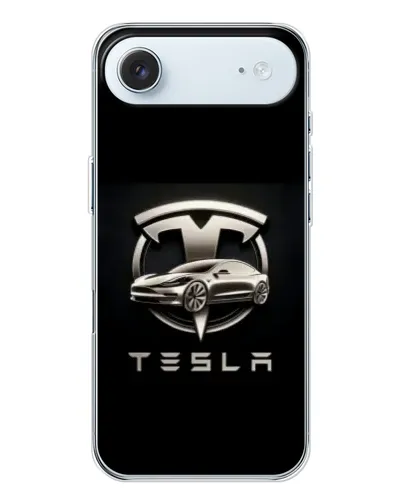 Чехол для iPhone 17 Air с картинкой «Tesla — серебристое авто» Чехол для iPhone 17 Air с картинкой «Tesla — серебристое авто»
