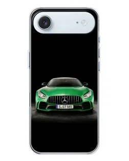 Чехол для iPhone 17 Air с картинкой «Mercedes — неоновый лого»