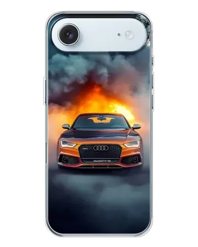 Чехол для iPhone 17 Air с картинкой «Audi в огненном дыму»