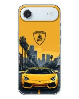 Чехол для iPhone 17 Air с картинкой «Желтый Lamborghini город»