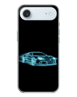 Чехол для iPhone 17 Air с картинкой «Неоновый контур Lamborghini»