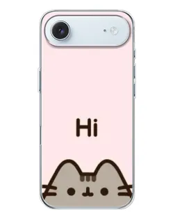 Чехол для iPhone 17 Air с картинкой «Пушин говорит Hi»