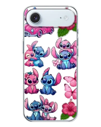 Чехол для iPhone 17 Air с картинкой «Стикеры Stitch и Angel»