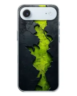 Чехол для iPhone 17 Air с картинкой «Салатовый разлом скалы» Чехол для iPhone 17 Air с картинкой «Салатовый разлом скалы»