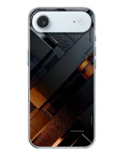 Чехол для iPhone 17 Air с картинкой «Черные геометрические блоки»