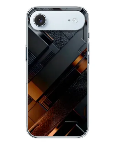 Чехол для iPhone 17 Air с картинкой «Черные геометрические блоки» Чехол для iPhone 17 Air с картинкой «Черные геометрические блоки»