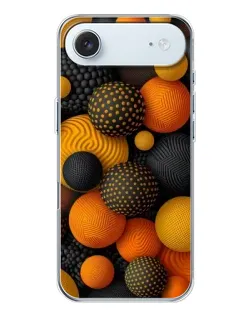 Чехол для iPhone 17 Air с картинкой «Объемные оранжевые сферы»