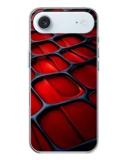 Чехол для iPhone 17 Air с картинкой «Красная глянцевая сетка»