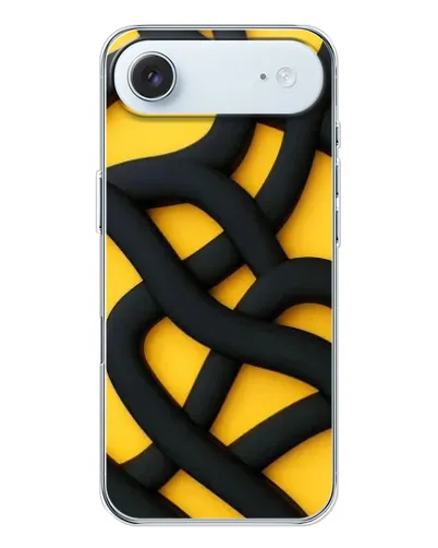 Чехол для iPhone 17 Air с картинкой «Черное желтое переплетение» Чехол для iPhone 17 Air с картинкой «Черное желтое переплетение»