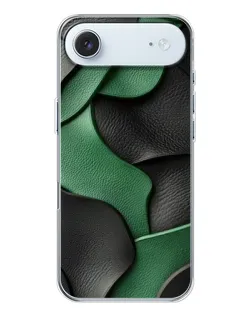 Чехол для iPhone 17 Air с картинкой «Зеленые кожаные волны»
