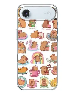 Чехол для iPhone 17 Air с картинкой «Капибары набор»
